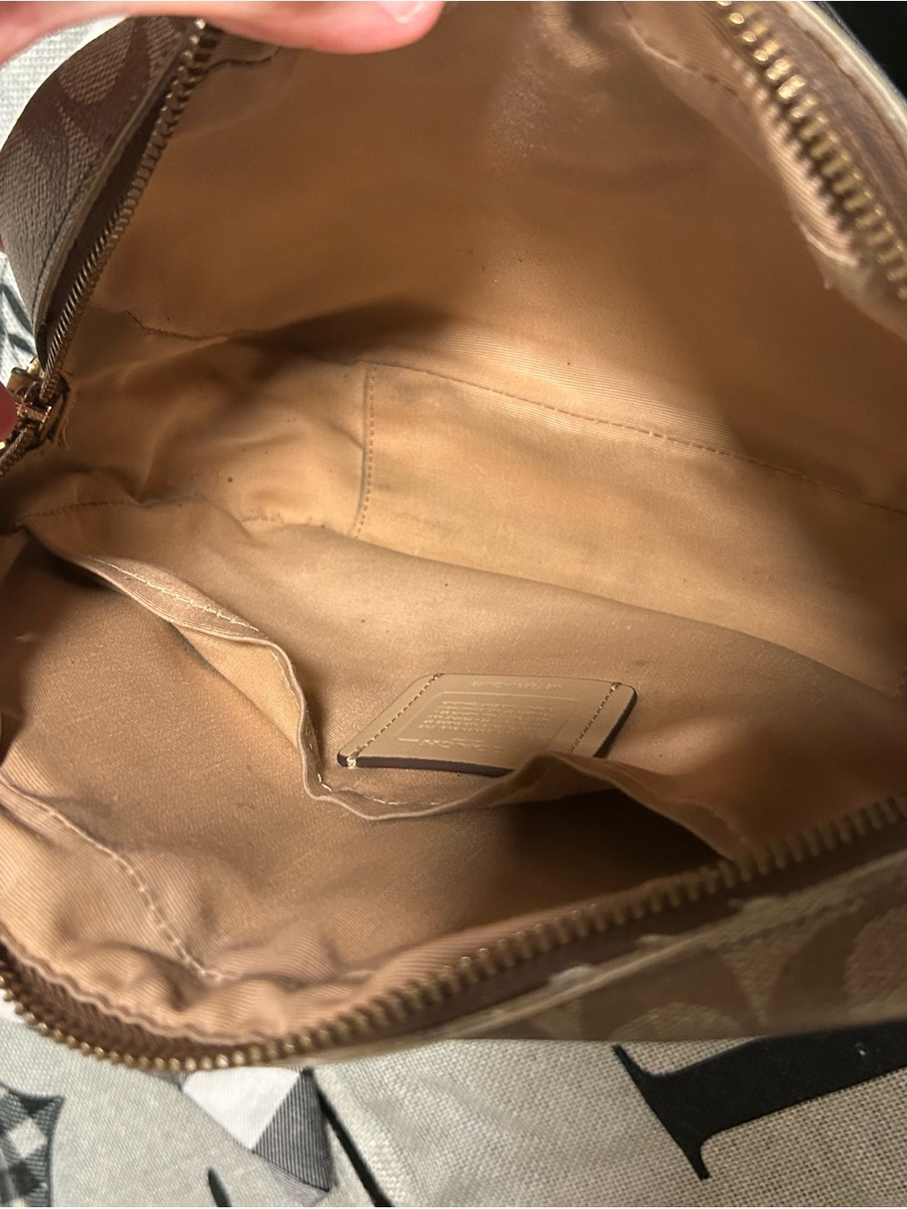 Coach Jamie Multi Signature Camera Crossbody with Tan Leather Trim CA172 - Picture 11 of 16